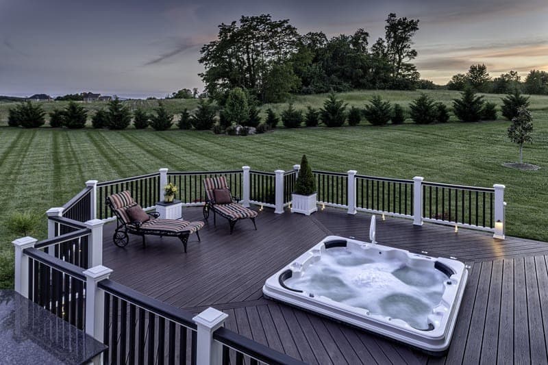 Custom Deck Trex Installation w Hot Tub Pool Deck by Alabama Decks