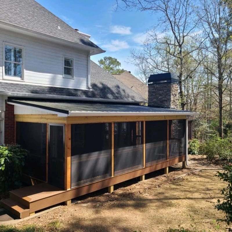 Screened In Porch w Stone Outdoor Fireplace Tongue Groove Ceiling Shelby County Alabama Deck Contractors 2 p8boxcm4eqitv6cgxezkimq169scxxtvu29rz6mi4g